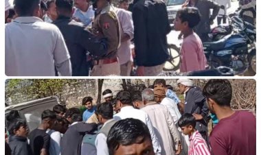 ग्रामीणों ने चोरी की बाइक सहित पकड़ा चोर, चोर को पीटने के चक्कर में कार सवार युवक भी आए लपेटे में