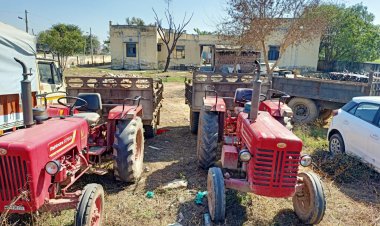 मुंडावर पुलिस ने अवैध खनन में पत्थरो से भरी दो ट्रैक्टर ट्रॉली की जप्त