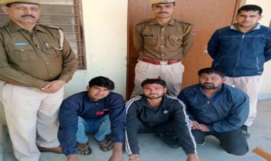 पहाड़ी पुलिस की कार्यवाही, टाटा हाईवा छीनने केे मामले में तीन बदमाश गिरफ्तार