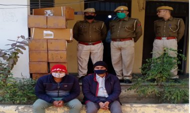 अलवर पुलिस की कार्यवाही में 14 कार्टूनों में WELCYREX SYRUP की 1647 शीशियों सहित दो आरोपी गिरफ्तार