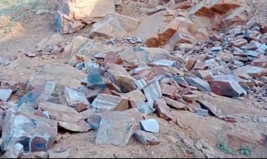 ब्लास्टिंग कर नष्ट की जा रही खनन प्रतिबंधित क्षेत्र की संरक्षित वन सम्पदा, धड़ल्ले से हो रहा अवैध खनन