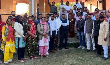 राज्य कर्मचारियों ने विधायक दीपचंद खैरिया का आभार करते हुए किया भव्य स्वागत