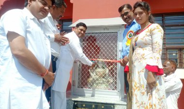 विधायक पुत्र अमिताभ बैरवा ने मॉडल स्कूल बड़ौदाकान पर सरस्वती मूर्ति का किया अनावरण