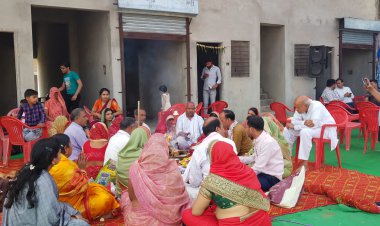 रामगढ़ -अलवर रोड स्थित कृषि उपज मंडी का हवन यज्ञ के साथ हुआ शुभारंभ