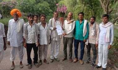 सरकारी जमीन पर दंबगो ने कब्जा कर लिया साब, हमे जान से मारने की धमकी दे रहे है, ग्रामीणो ने कलक्टर को सौपा ज्ञापन