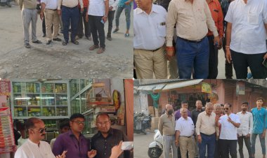 सीवरेज लाइन  खुदाई के बाद सड़क दुरुस्त नही करने को लेकर व्यापारी परेशान