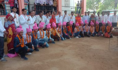 उदयपुरवाटी में विद्यालय का सर्वश्रेष्ठ परीक्षा परिणाम रहने पर  एस एम एस स्कूल ने कस्बे में निकाली विजय रैली