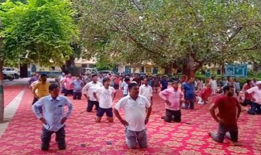 वैर उपखंड में मनाया गया अंतरराष्ट्रीय योग दिवस: शांति पाठ के साथ रोजाना योग करने का लिया संकल्प