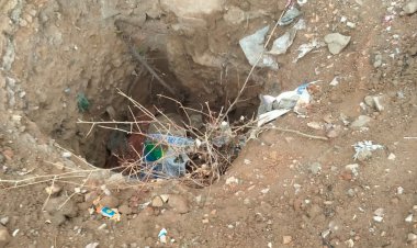 जलदाय विभाग द्वारा पानी के लिए खोदे गए गड्ढे दे रहे हादसो को न्यौता