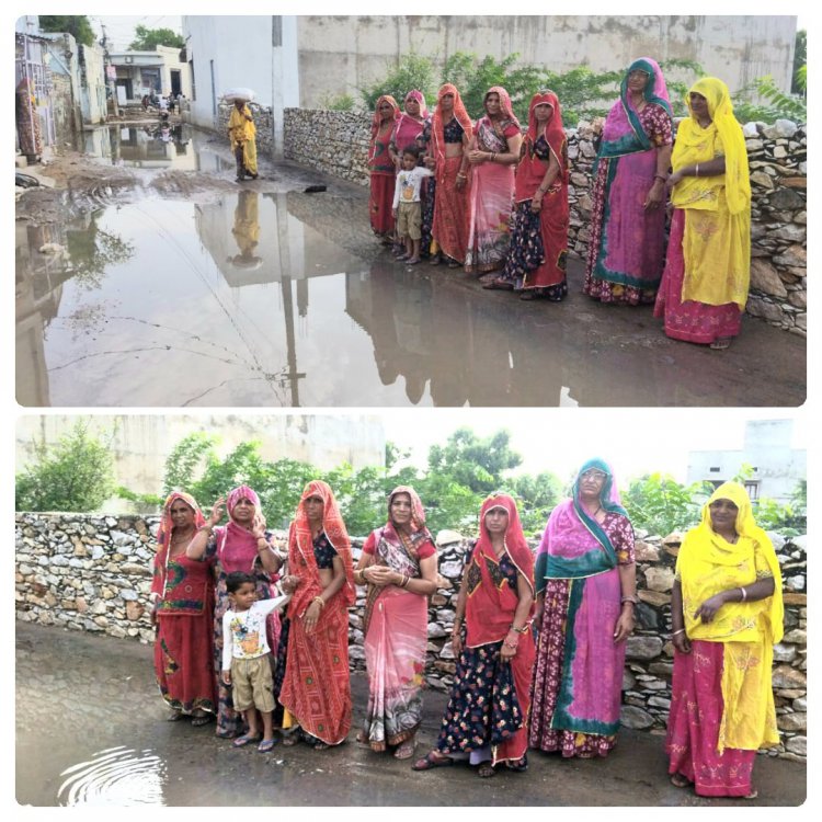 जलभराव के कारण बोरावड़ के शास्त्री कॉलोनी वासियों में रोष: घरों में पहुंचा बरसाती पानी