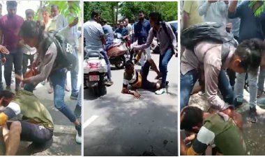 मनचले ने कॉलेज छात्रा को छेड़ा तो बीच सड़क पर की जूते से पिटाई: माफी मांगने तक पीटती रही बहादुर लड़की