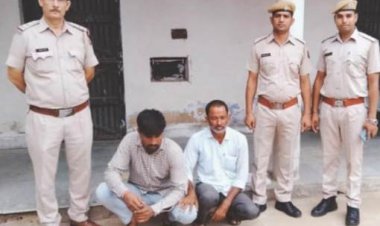 अवैध खनन कर चोरी से पत्थर ले जाते दो गिरफ्तार, ट्रेक्टर ट्रोली जप्त