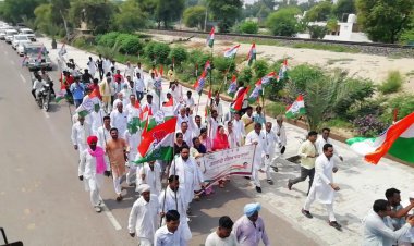 पूर्व विधायक सोना देवी बावरी के नेतृत्व में निकाली आजादी गौरव पदयात्रा