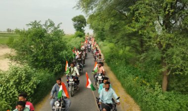 खाटा में आजादी अमृत महोत्सव तिरंगा यात्रा का आयोजन