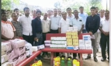 विश्व हिंदू परिषद विभाग द्वारा जन सहयोग से गौवंश को बचाने के लिए 75 हजार की दवाई की भेंट