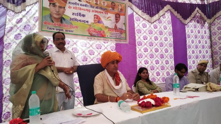 गोविंदगढ़ पहूँचे जिला प्रमुख बलवीर छिल्लर: जिला पार्षद की मांग पर सड़क बनाने की घोषणा की