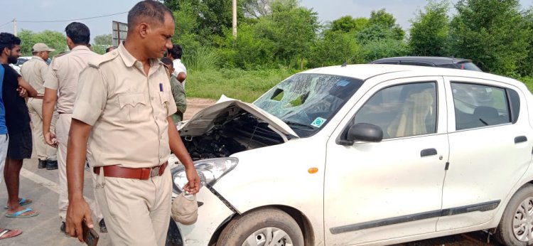 जयपुर नेशनल हाइवे पर कार चालक ने पदयात्रियो को रौंदा: हादसा में दोनो की मौत, हलैना में छाया शोक
