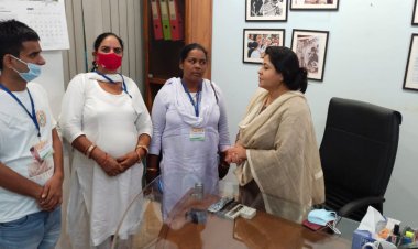 महंगाई के खिलाफ कांग्रेस का दिल्ली के रामलीला मैदान में हल्ला बोल कार्यक्रम में पहुंची महिला कांग्रेस सेवादल जिला अध्यक्ष गोगा देवी नायक