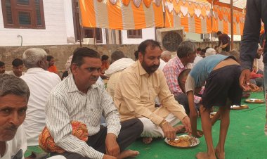 नरसिंह भगवान की मूर्ति स्थापना दिवस के उपलक्ष में हुआ विशाल भंडारा: हजारों श्रद्धालुओं ने प्रसाद किया ग्रहण