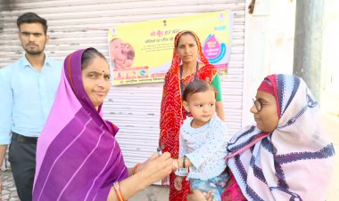राष्ट्रीय स्वास्थ्य मिशन के तहत प्लस पोलियो अभियान के पहले दिन 24741 नन्हे बच्चों ने गटकी खुराख