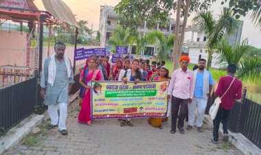 स्वराज संदेश एवं संवाद पदयात्रा पहुँची भीलवाड़ा