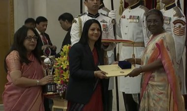 उपखंड भुसावर के गांव निठार निवासी डां सरोज मीणा राष्ट्रपति द्वारा की गई सम्मानित