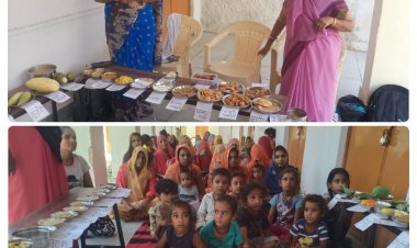 गुरला व तीलोली में आंगनबाड़ी केंद्रों में मनाया राष्ट्रीय पोषाण माह