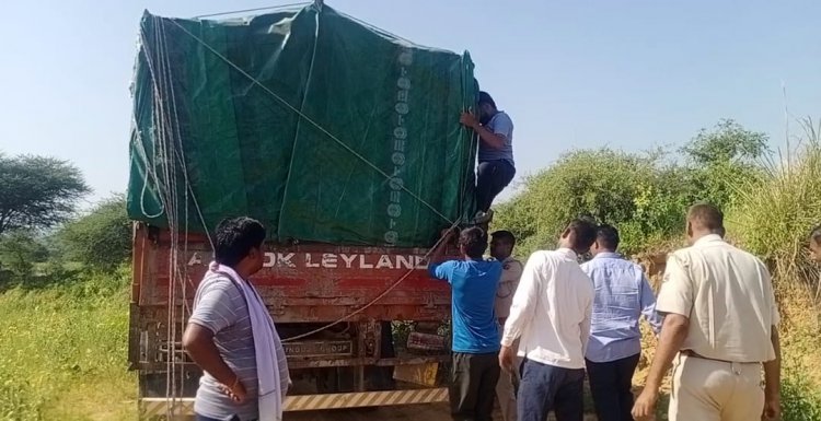 बानसूर पुलिस की गौतस्करी के खिलाफ कार्रवाई:  25 गायों से भरा ट्रक पकड़ा, दम घुटने से 10 गायों की मौत
