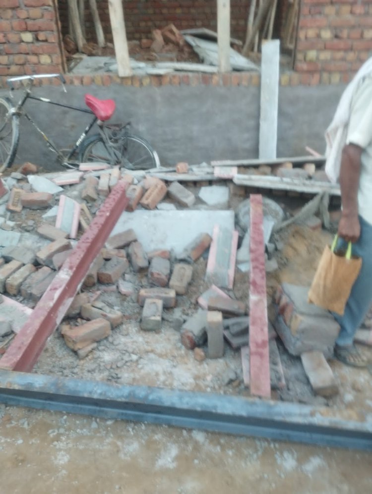 निर्माणाधीन मकान का छज्जा टूटने से राजमिस्त्री की मौत: दो गंभीररूप से घायल, भरतपुर रैफर