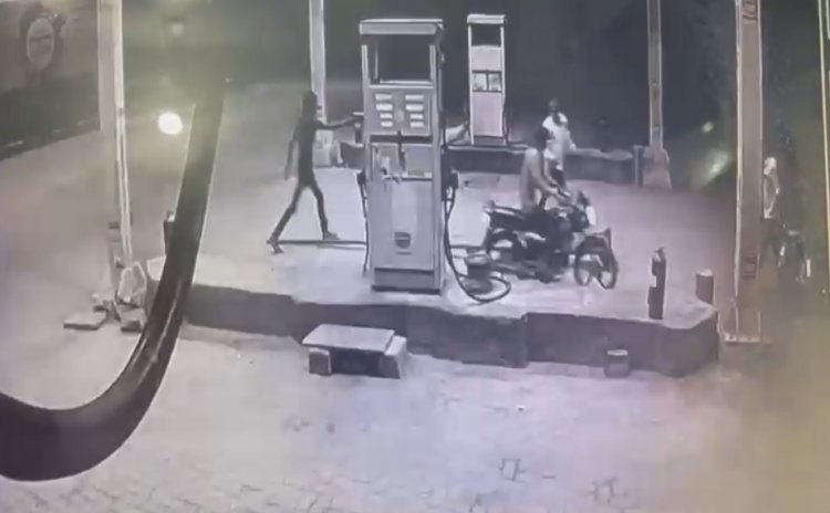 नगर में इंडियन पेट्रोल पंप पर लूट,पुलिस ने की नाकाबन्दी