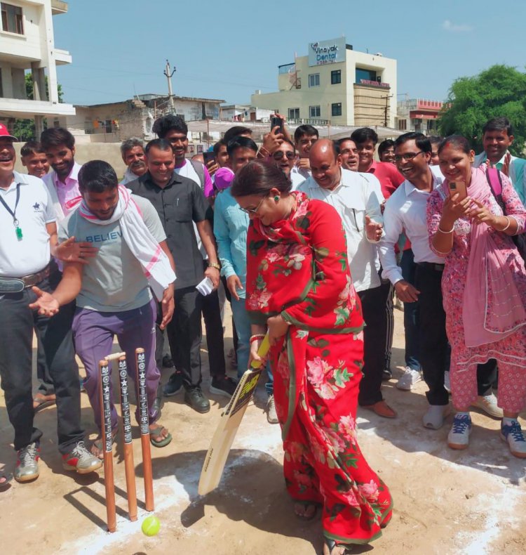 महिला बाल विकास मंत्री श्रीमती ममता भूपेश ने  किया जिलास्तरीय ग्रामीण ओलिम्पिक खेलों का शुभारम्भ