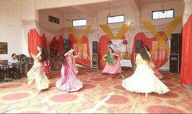 रायसिंहनगर महाविद्यालय में छात्राओं द्वारा डांडिया एवं गरबा नृत्य के माध्यम से की माँ नवदुर्गा की स्तुति