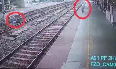 पिता की डांट से नाराज बेटा लेटा रेल की पटरी पर,GRP इंस्पेक्टर ने बचाई जान