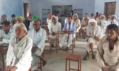 चंबल का पानी रूपारेल नदी में लाने की मांग को लेकर कस्बा अलावड़ा में चढूंनी किसान यूनियन के नेतृत्व में किसान सभा का हुआ आयोजन