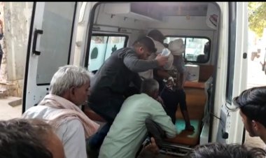 आधार कार्ड बनवाने आए  बाइक सवार युवक को अज्ञात वाहन ने मारी टक्कर, गंभीर अवस्था में भरतपुर रेफर