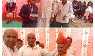 खेतड़ी के हरडिया गांव में सिल्वर मेडल चैंपियन 9 वर्षीय मयंक जाखड़ का हुआ जोरदार स्वागत