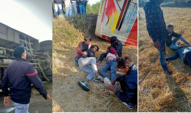 राष्ट्रपति के कार्यक्रम में शहडोल जा रही बस पलटी: दो दर्जन घायल, एक की मौत