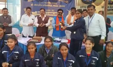 लिटिल फ्लावर उच्च माध्यमिक विद्यालय रामगढ़ में आयोजित हुई 66 वीं जिला स्तरीय थ्रो बॉल प्रतियोगिता