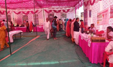 आयुष्मान भारत योजना के अंतर्गत मिलकपुर में चिकित्सा लगा शिविर