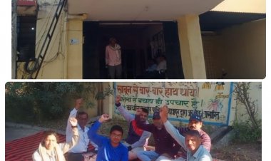 पटवारी फिर से आंदोलन कि राह पर, उपखंड कार्यालय पर दिया धरना किया प्रदर्शन