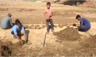 ईंट भट्टो पर हो रहा बाल शोषण: बाल श्रम अधिनियम की उड़ाई जा रही धज्जियां