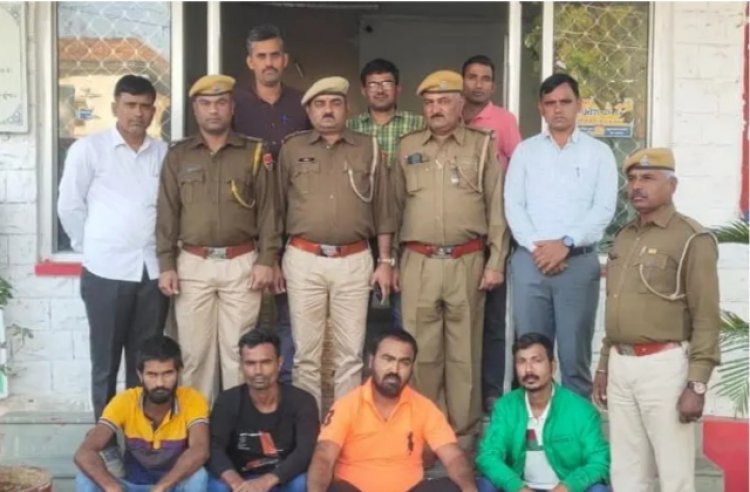 बिसलपुर के हिस्ट्रीशीटर रवि वाल्मीकि की हत्या करने वाले  चार आरोपी गिरफ्तार