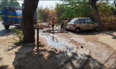 साण्डेराव हाईवे पर जंवाई बांध की पाइप लाइन फटने से तखतगढ़ में पानी सप्लाई रहेगी बंद