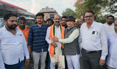 मकराना विधायक मुरावतिया ने तेलंगाना में प्रजा संग्राम यात्रा में लिया भाग