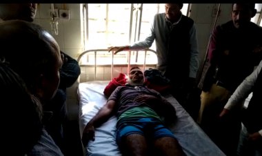 विद्युत कार्य करते समय पोल से गिरकर विद्युत कर्मी हुआ घायल, भरतपुर रैफर