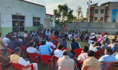 भाजपा द्वारा महासभा को लेकर जिला अध्यक्ष की अध्यक्षता में बैठक की गई आयोजित