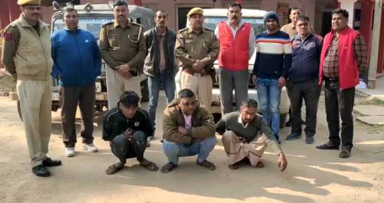 नदबई में हुई फायरिंग एवं लूट के प्रयास की घटना का पुलिस ने 48 घंटे में किया खुलासा: तीन आरोपी गिरफ्तार