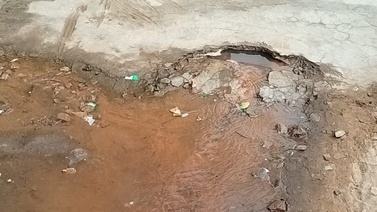 बानसूर में जलदाय विभाग की टूटी पाइपलाइन, 1 माह से व्यर्थ बह रहा हजारों लीटर पानी