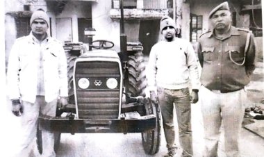मोरदा से चोरी हुआ ट्रैक्टर पुलिस ने कठूमर से किया बरामद