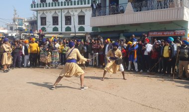 गुरु गोविंद सिंह के प्रकाश पर्व के उपलक्ष्य में रामगढ़ कस्बे में निकाला नगर कीर्तन, जगह-जगह हुआ स्वागत